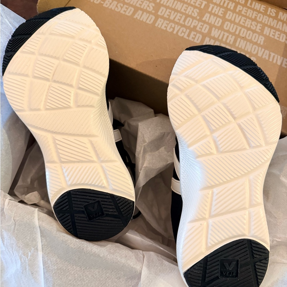Veja Impala Sneakers in Black and Cream — Engineered Mesh - Picture 2 of 6